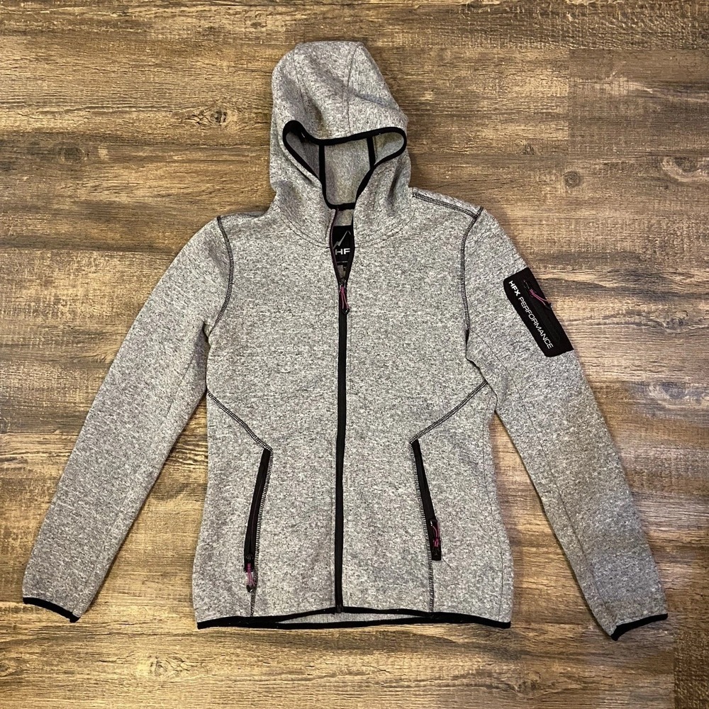 HFX Performance Apparel Women's Size Large Hooded Full Zip‎ Fleece Winter Jacket
